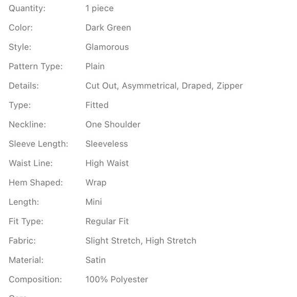 One shoulder drape cut out satin dress - Picture 5 of 9